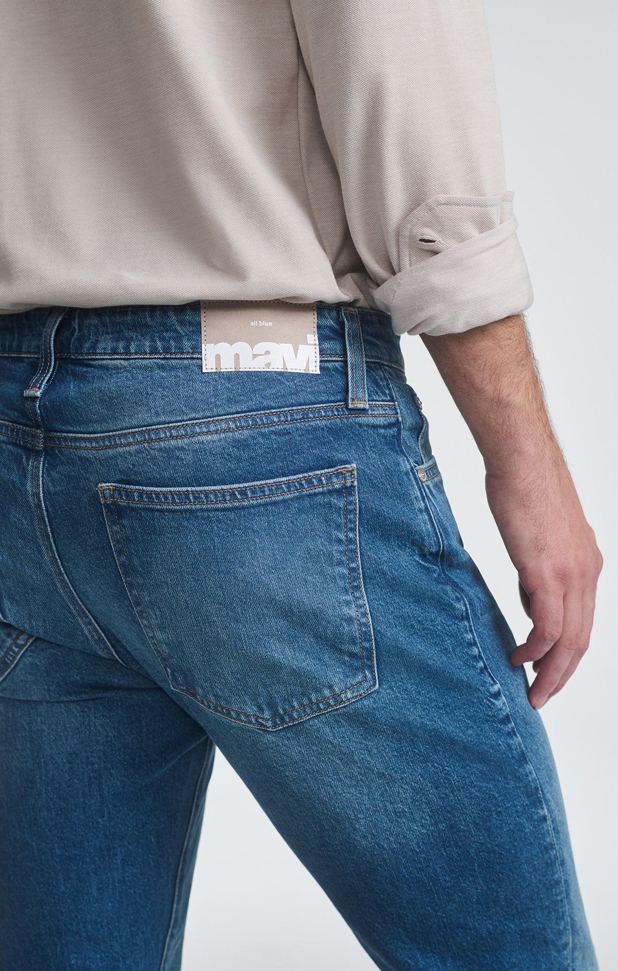 JAKE SLIM LEG IN INDIGO BRUSHED CLASSIC BLUE - Mavi Jeans