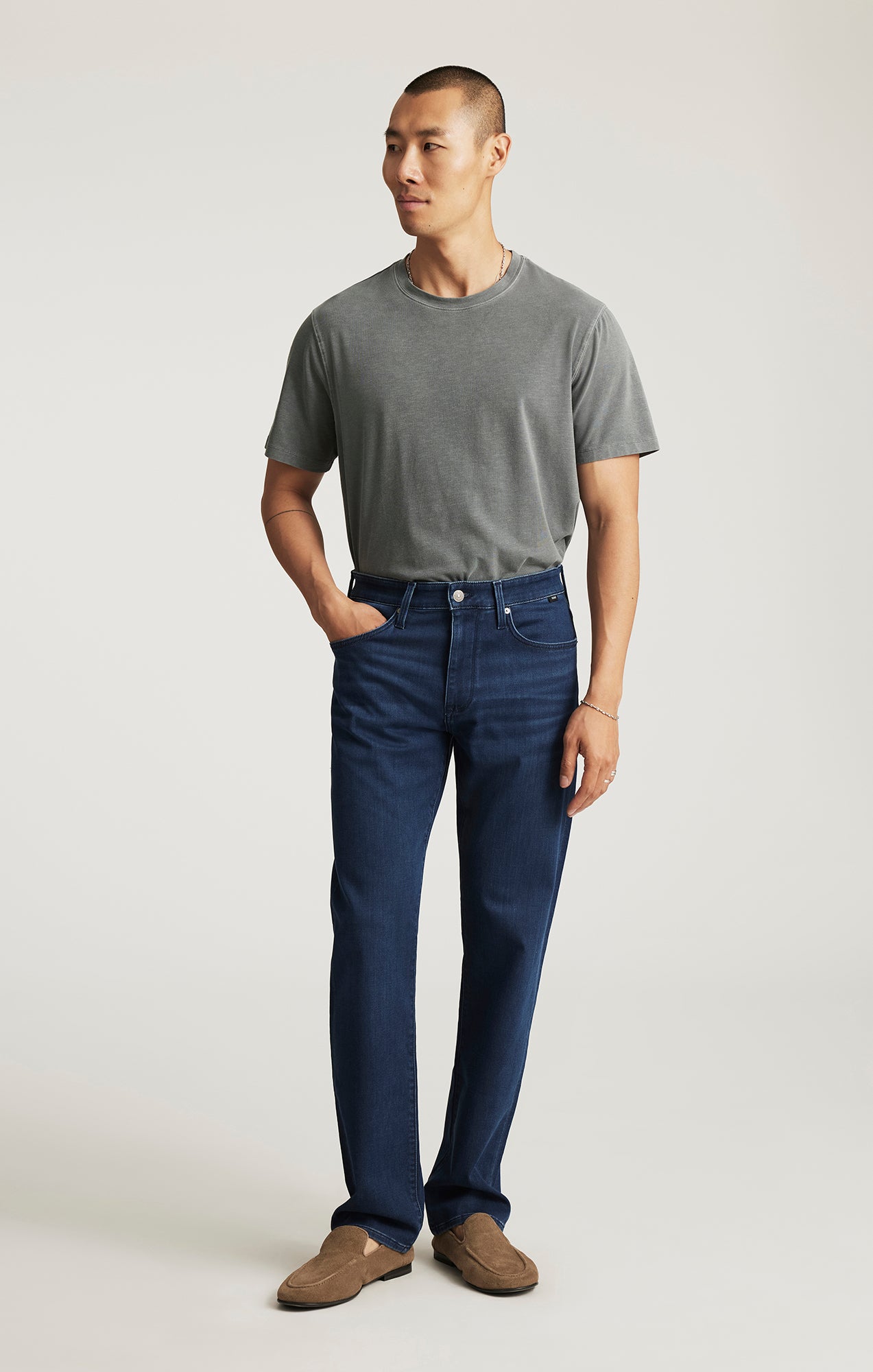 ZACH STRAIGHT LEG IN DARK ATHLETIC - Mavi Jeans