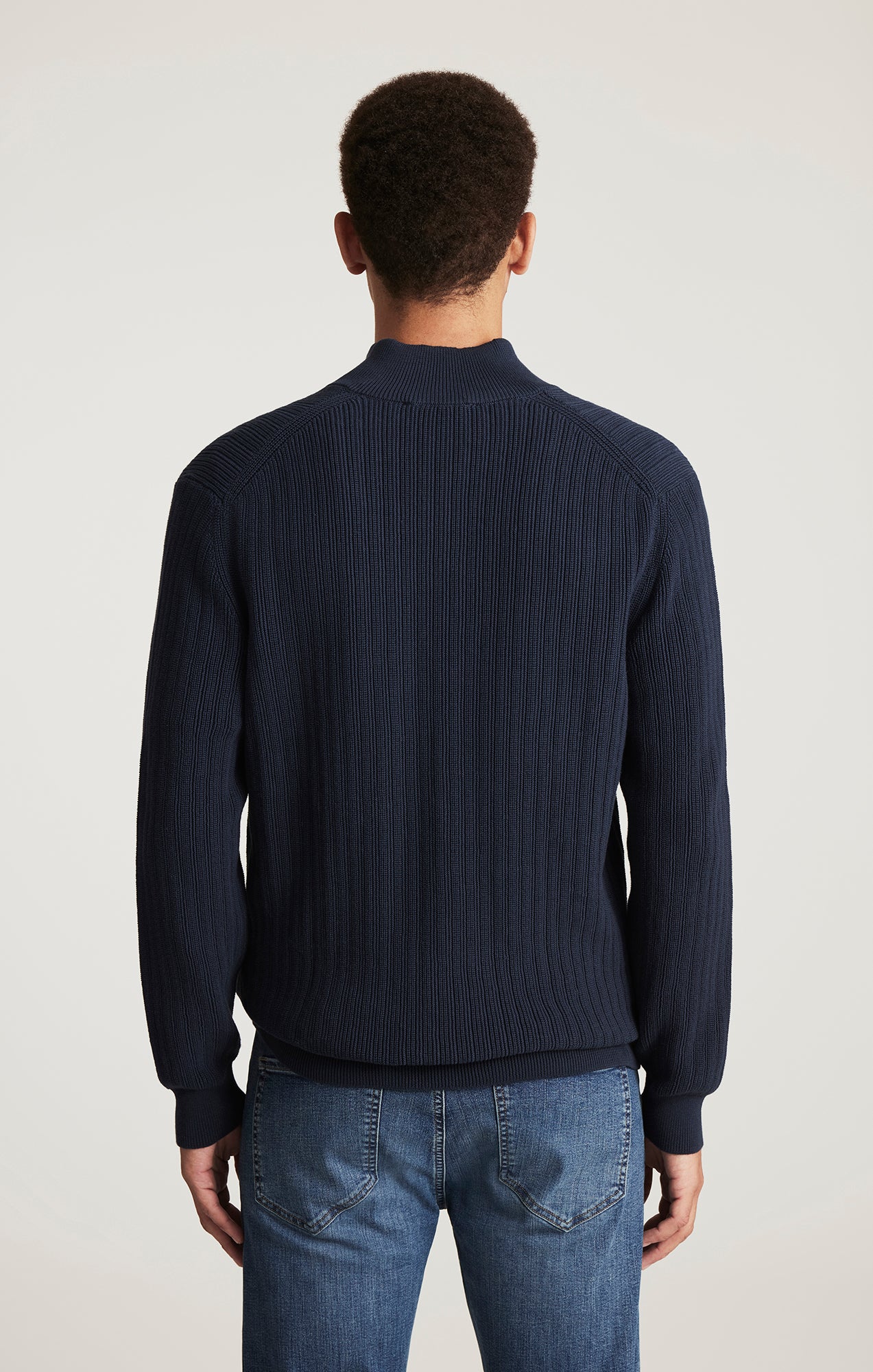 FULL ZIP CARDIGAN IN TOTAL ECLIPSE - Mavi Jeans