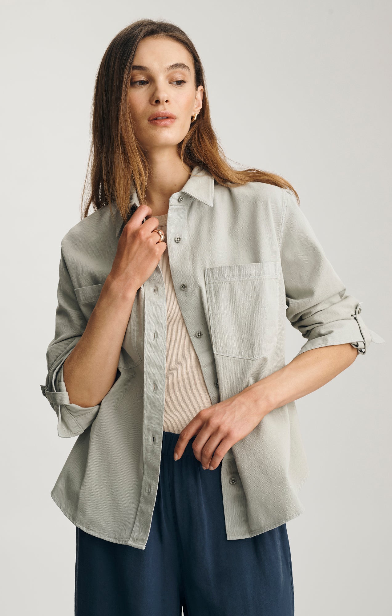 lime green dress shirt womens Cinch Women's Long Sleeve Solid Button Down Shirt - Mint Green