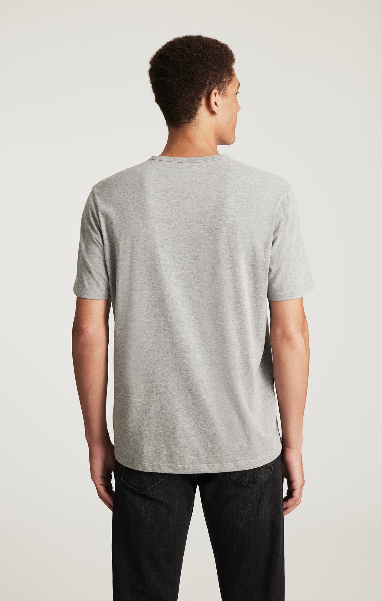 SHORT SLEEVE T-SHIRT IN GREY MELANGE - Mavi Jeans