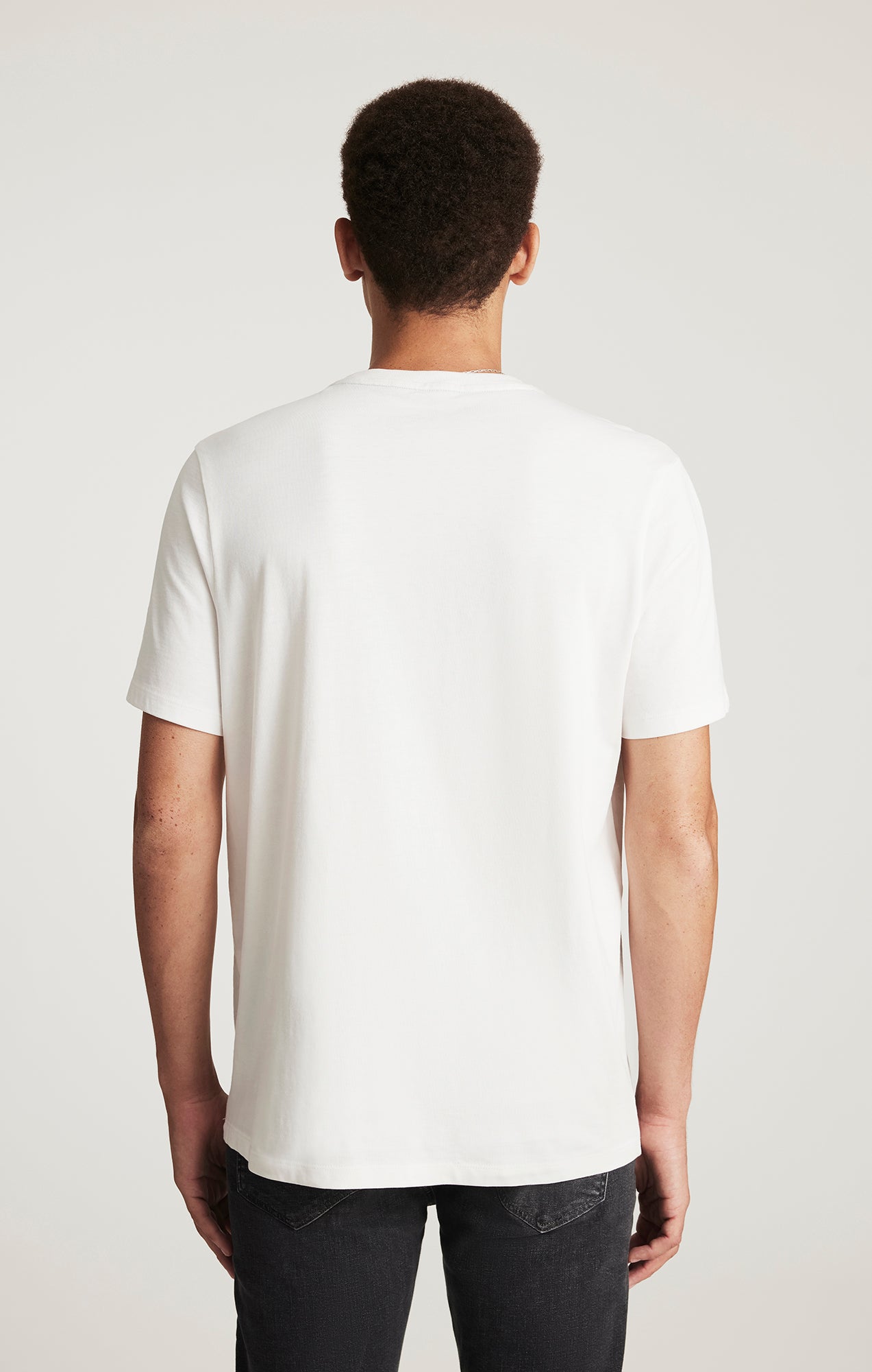 SHORT SLEEVE CREW NECK T-SHIRT IN ANTIQUE WHITE - Mavi Jeans