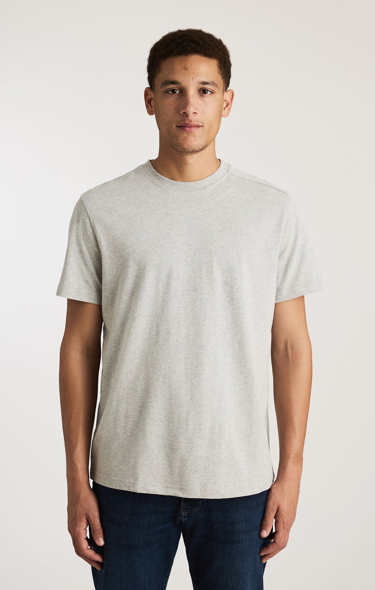 Mavi Men's Basic Short Sleeve T-Shirt In Grey Melange – Mavi Jeans