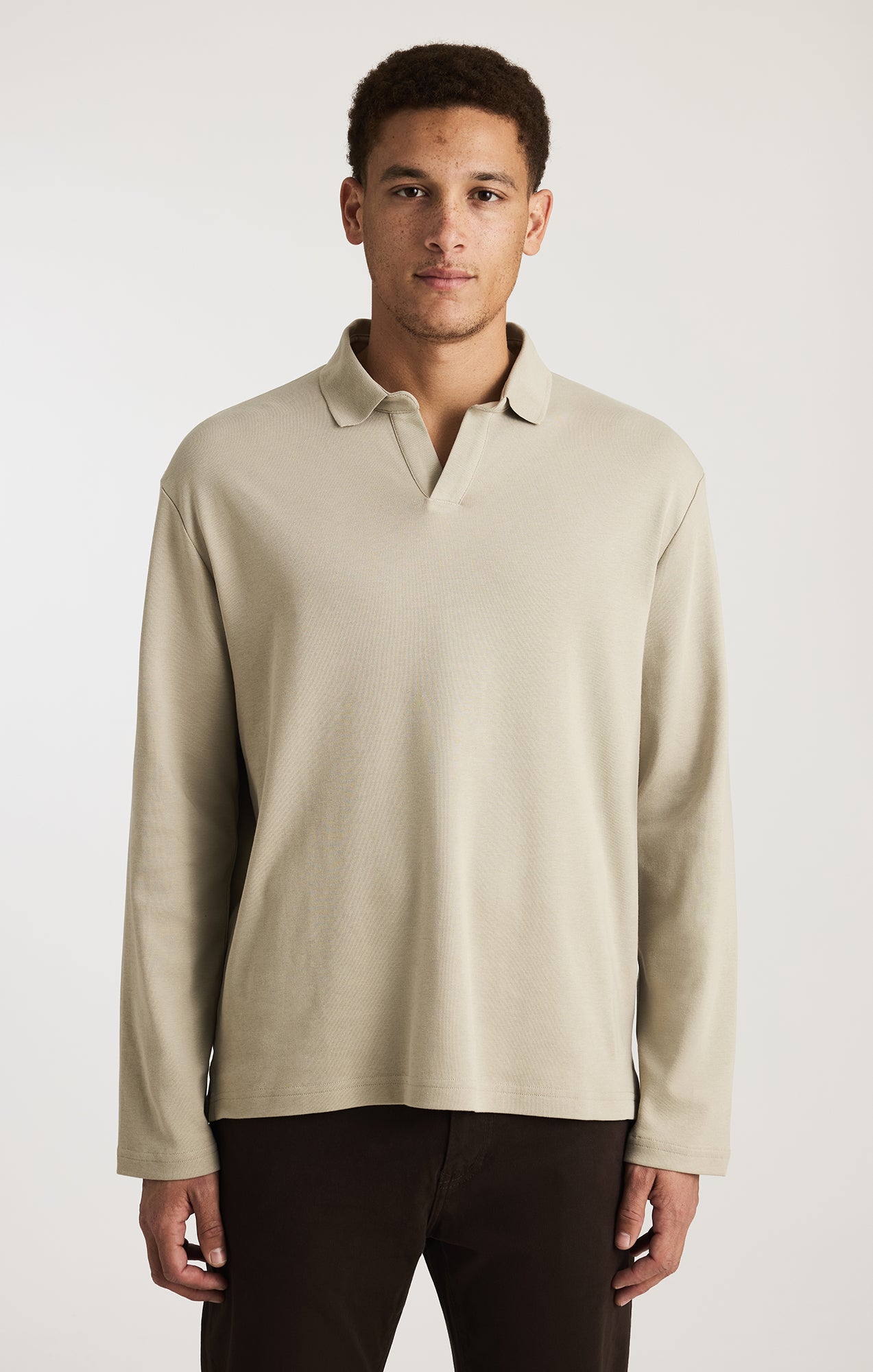 Mavi Men's Edition Long Sleeve Polo T-Shirt In London Fog – Mavi Jeans