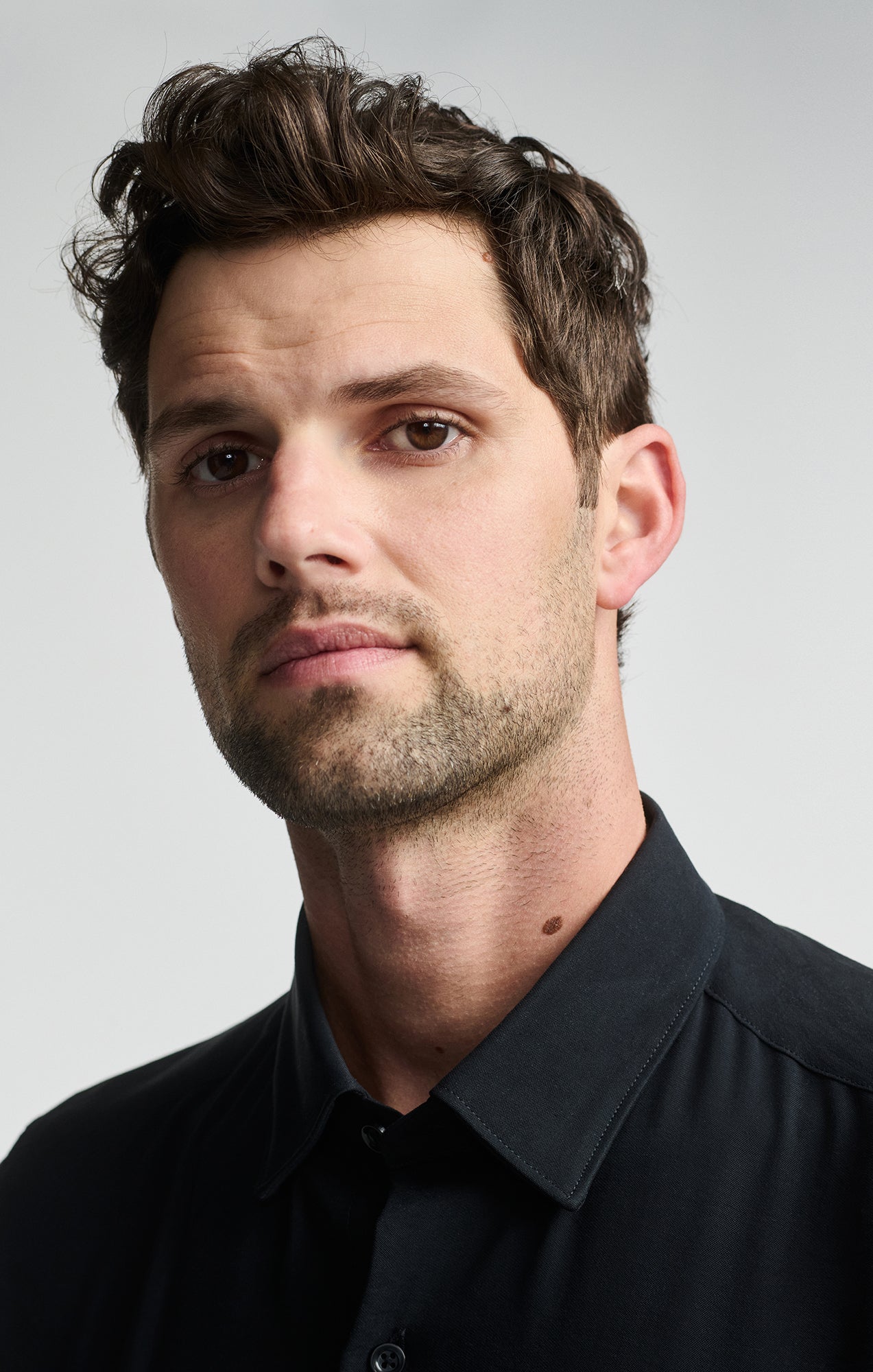 LONG SLEEVE BUTTON-UP SHIRT IN BLACK - Mavi Jeans