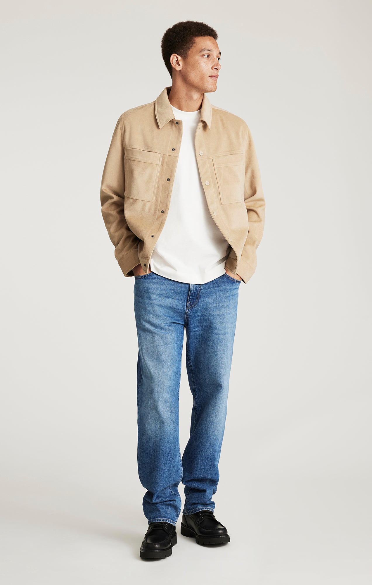 MARCEL LOOSE STRAIGHT LEG IN MID BRUSHED CLASSIC BLUE - Mavi Jeans