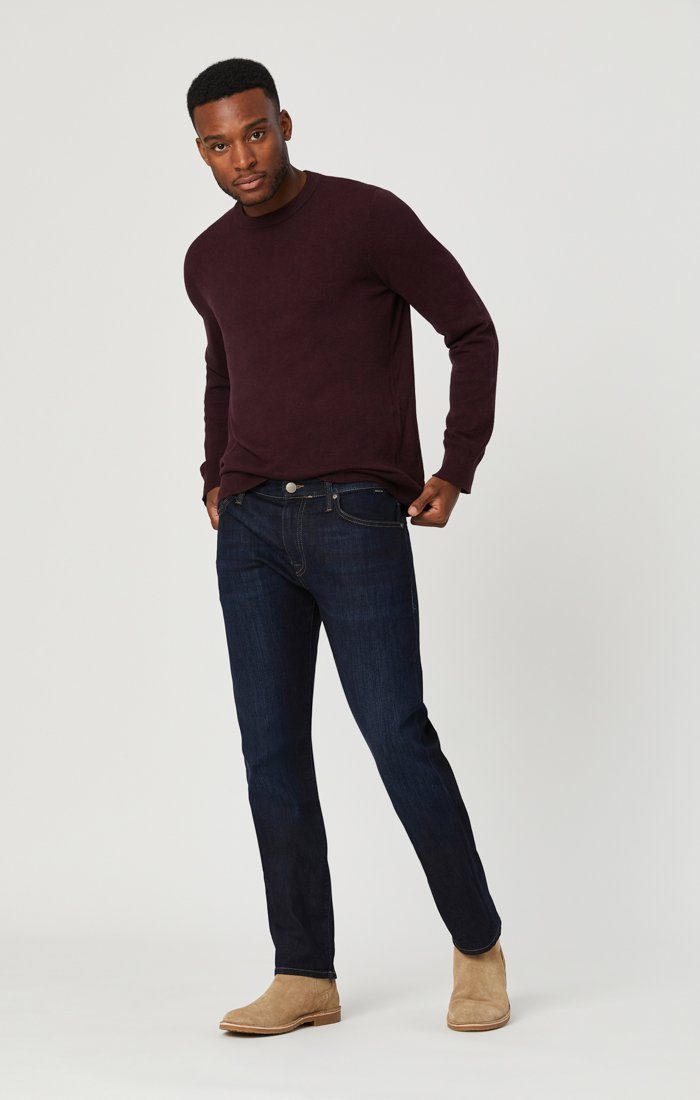 Slim-fit brushed jeans · Indigo · Dressy