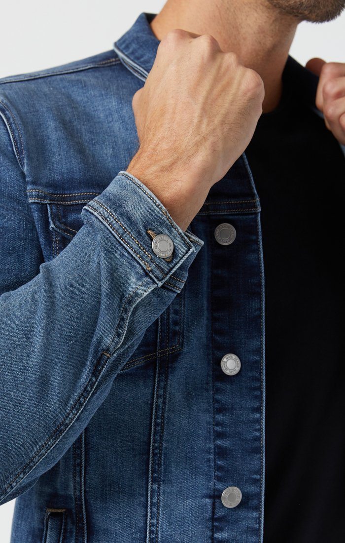 FRANK JACKET IN DARK FOGGY FEATHER BLUE - Mavi Jeans