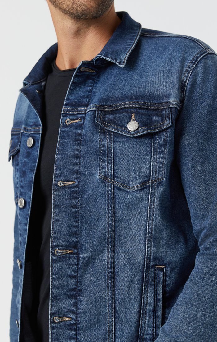 FRANK JACKET IN DARK FOGGY FEATHER BLUE - Mavi Jeans