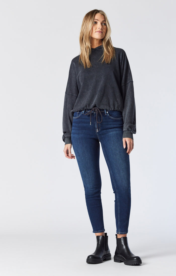 Mavi Women's Tess Skinny Jeans In Dark Indigo Shape