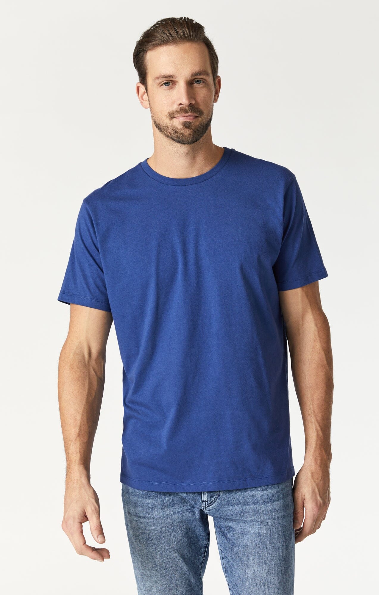 Mavi Men\'s Crew Twilight Blue Neck T-Shirt In