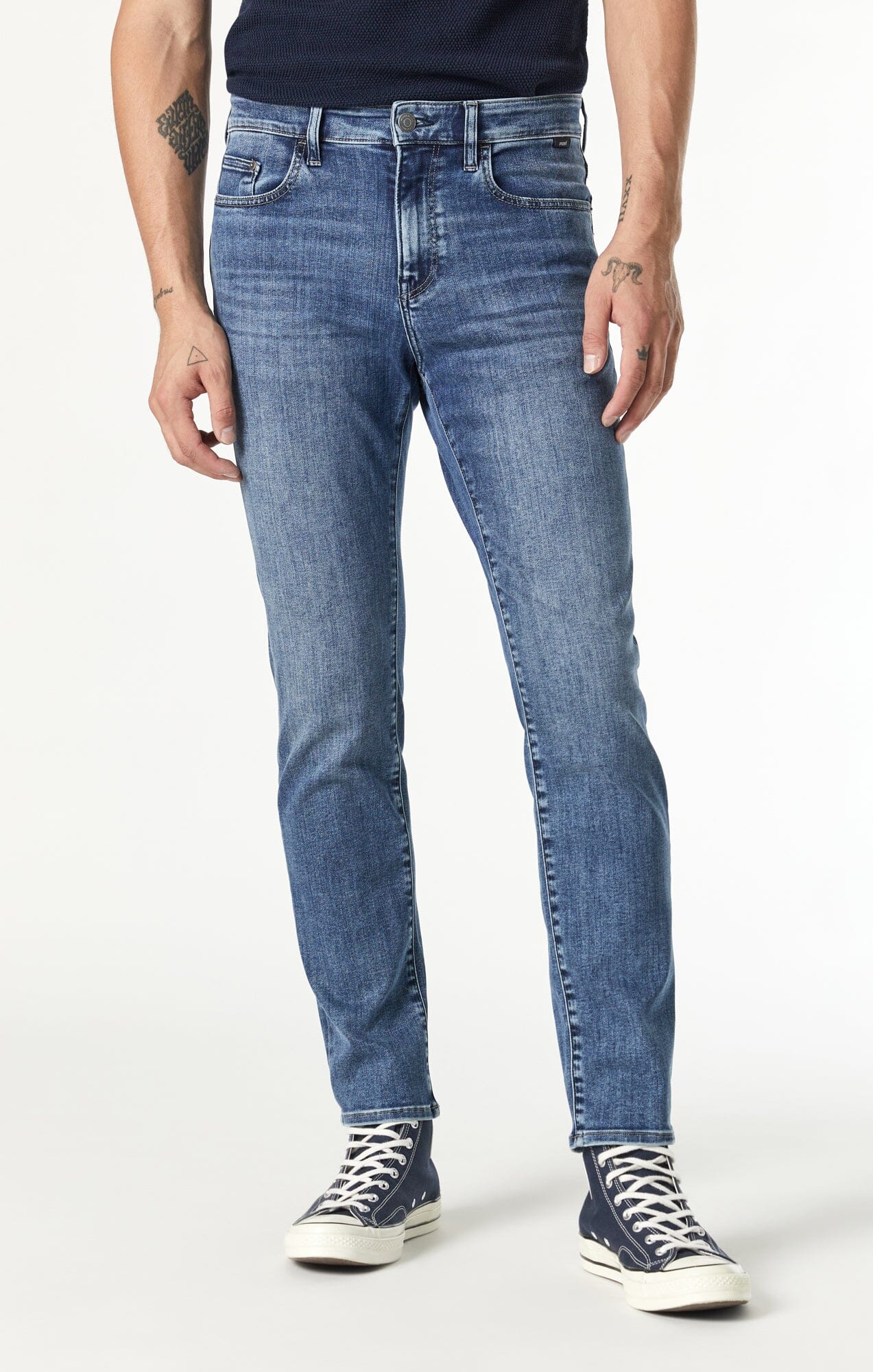 STEVE ATHLETIC FIT JEANS IN DARK USED SUPERMOVE - Mavi Jeans