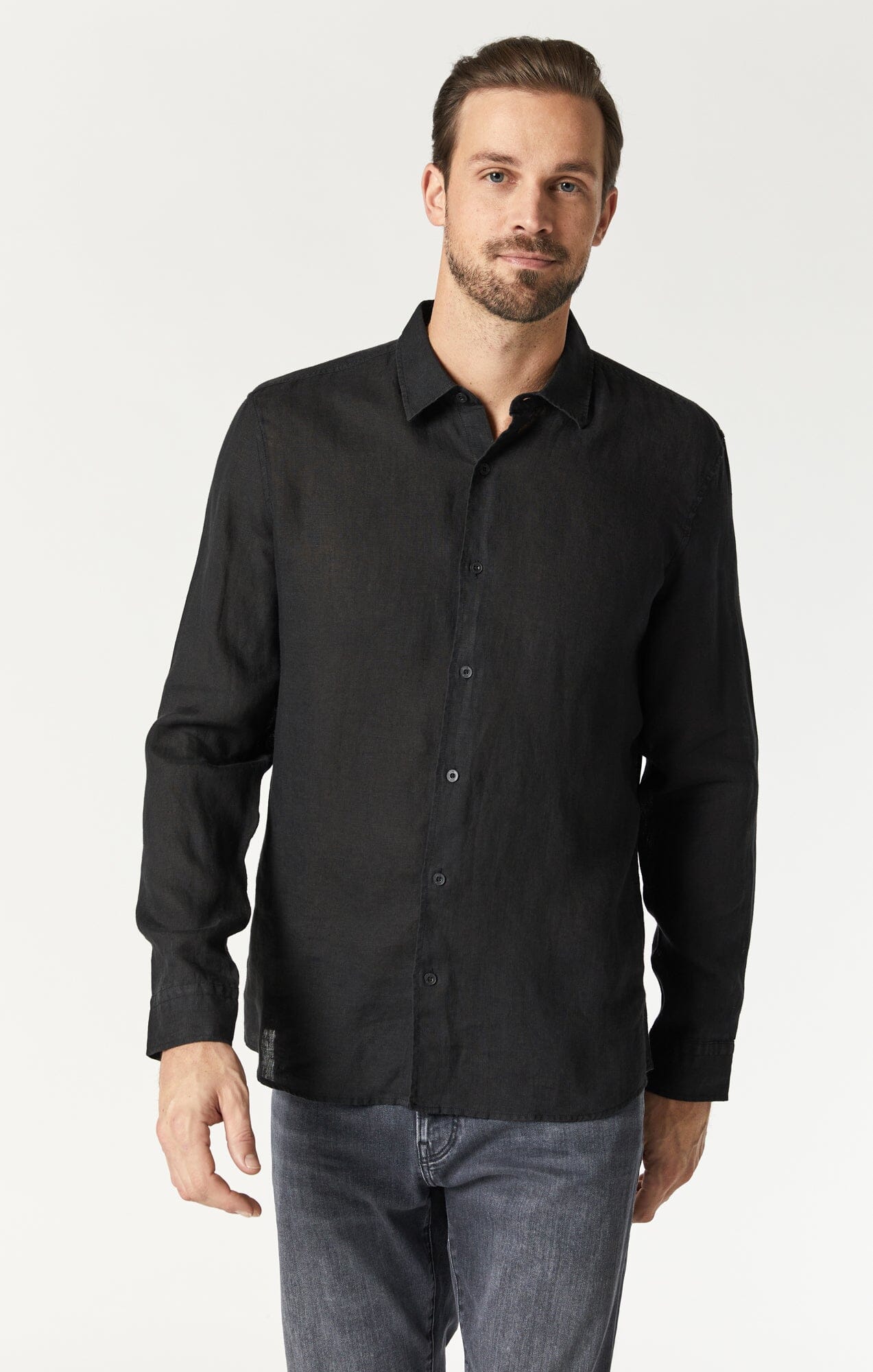 Mavi Men's Long Sleeve Shirt In Black