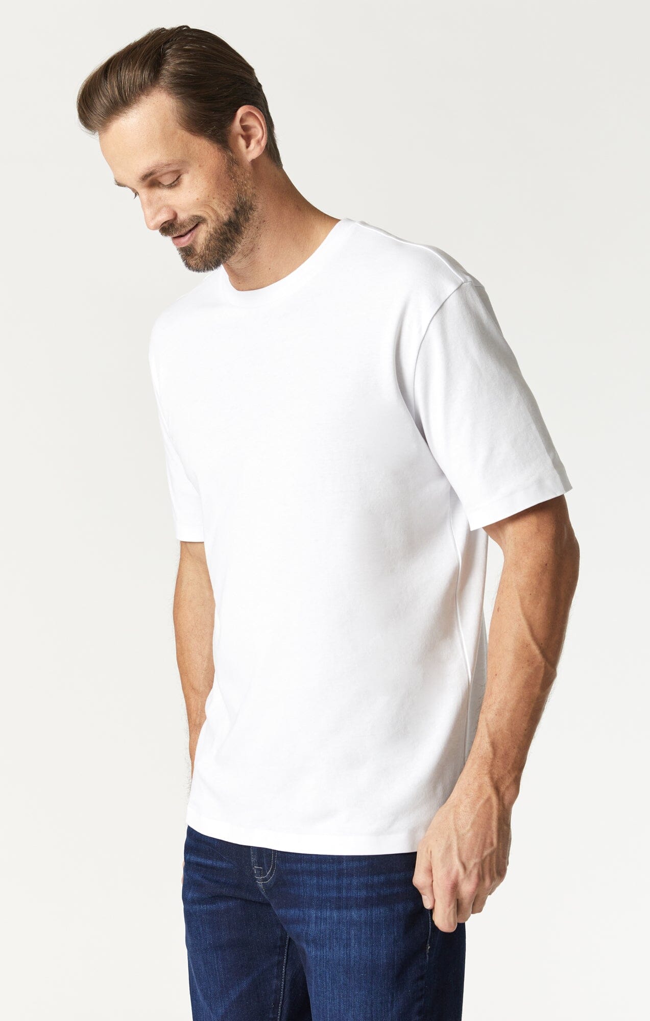 BASIC CREW NECK T-SHIRT IN WHITE - Mavi Jeans