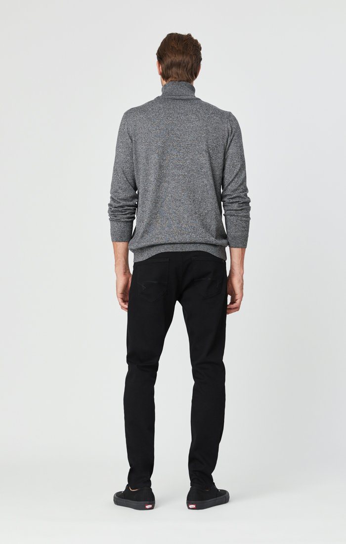 JAKE SLIM LEG JEANS IN DOUBLE BLACK SUPERMOVE - Mavi Jeans