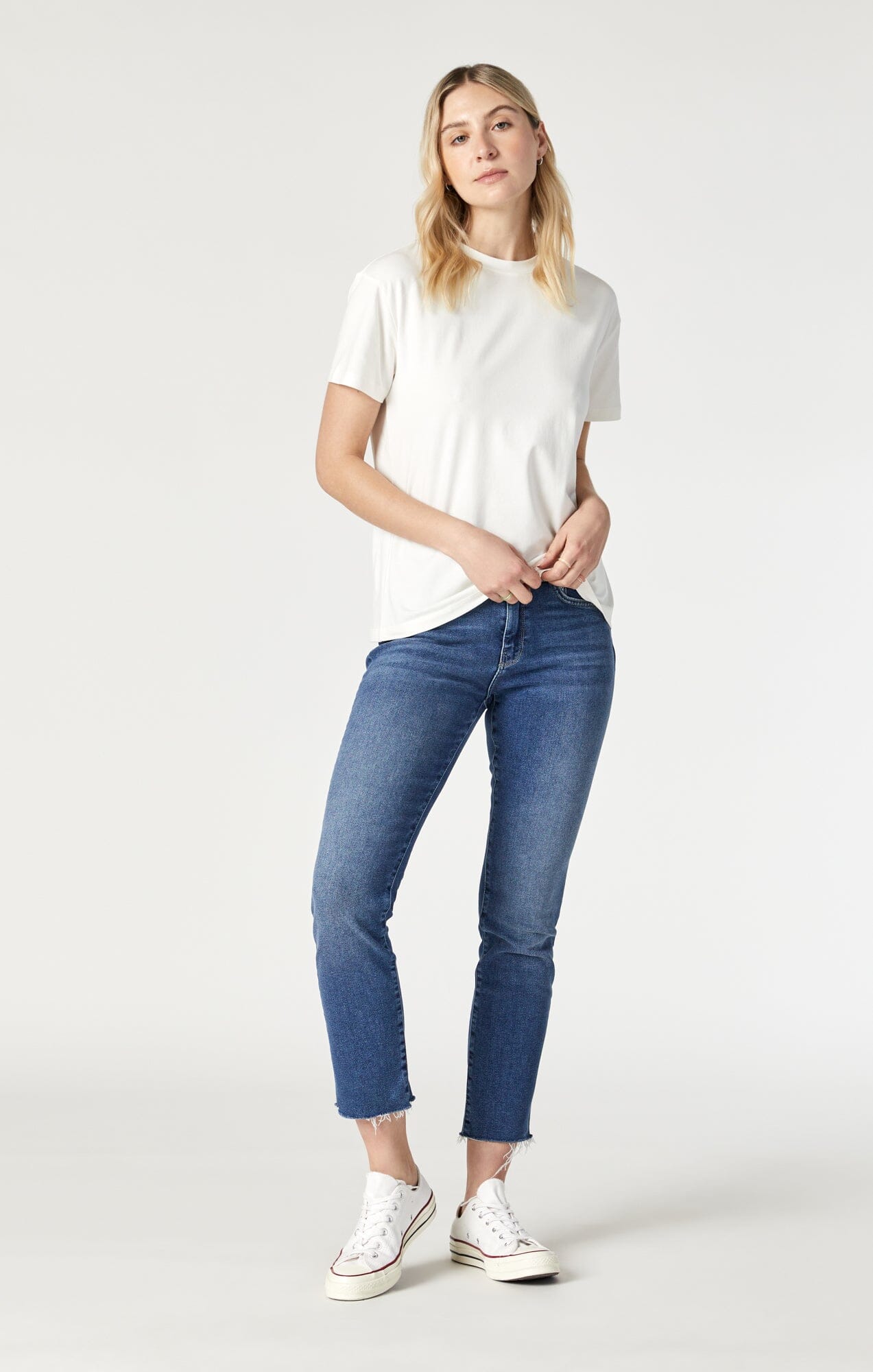 Ripped wide-leg full length jeans – GOEN.J