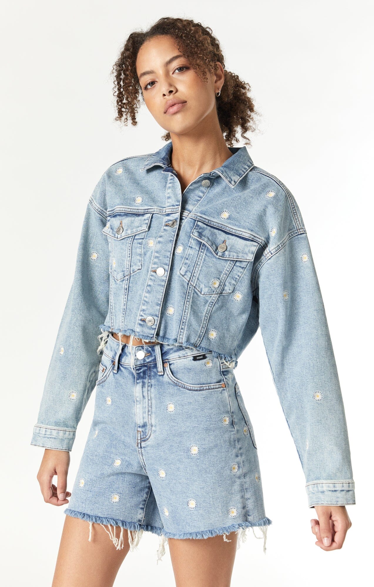 100% Hemp Denim Jacket for Women Sustainable Crop Jacket 