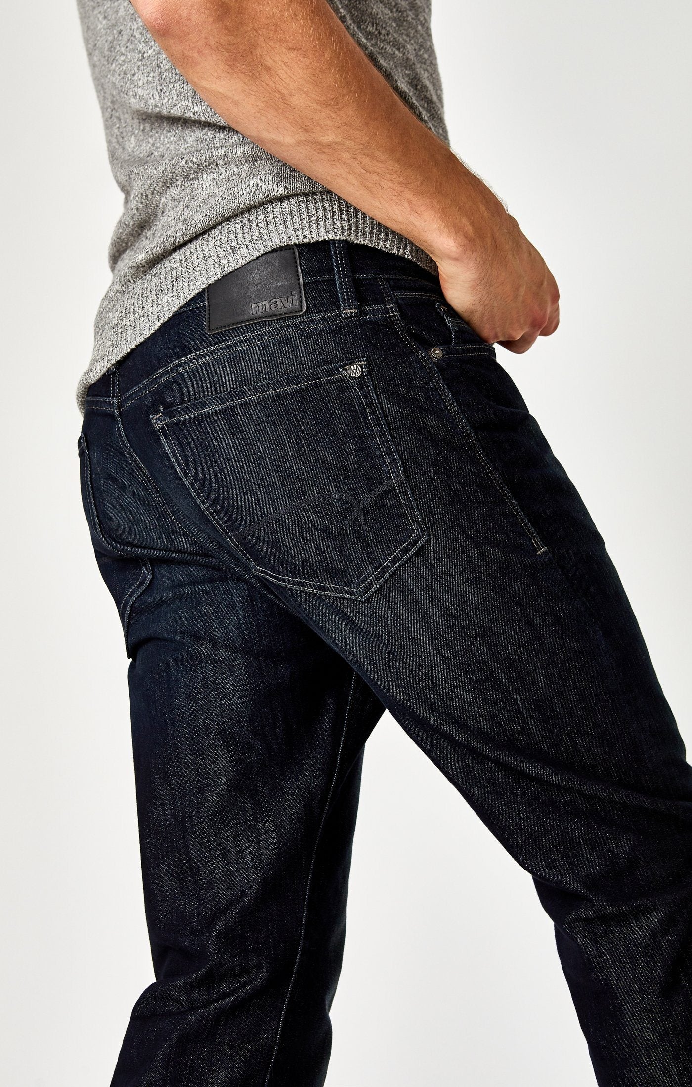 Mavi Men's Matt Mid Rise Relaxed Straight Leg In Deep Stanford