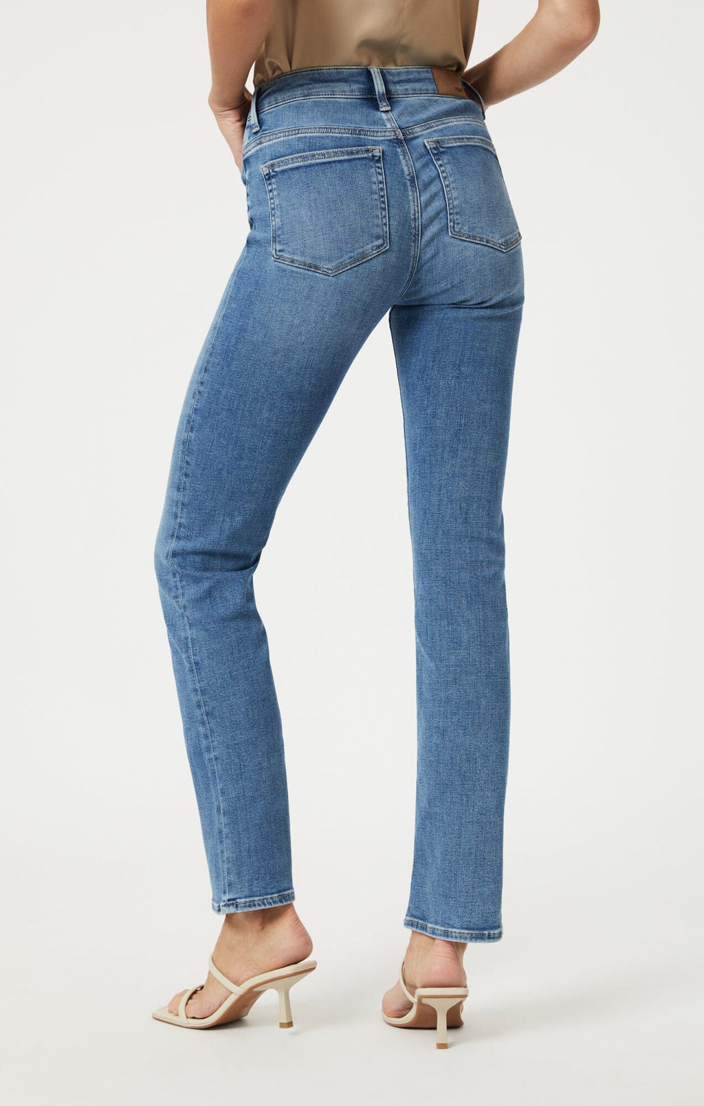 KENDRA STRAIGHT LEG IN MID BRUSHED FEATHER BLUE - Mavi Jeans