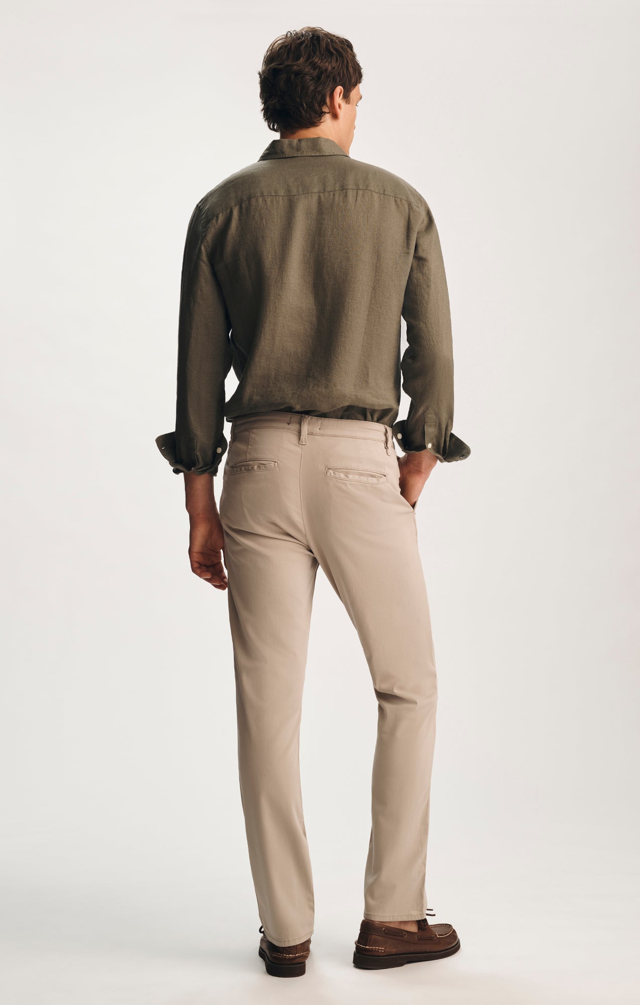 WILL PLEATED STRAIGHT CHINO IN NATURE CITY