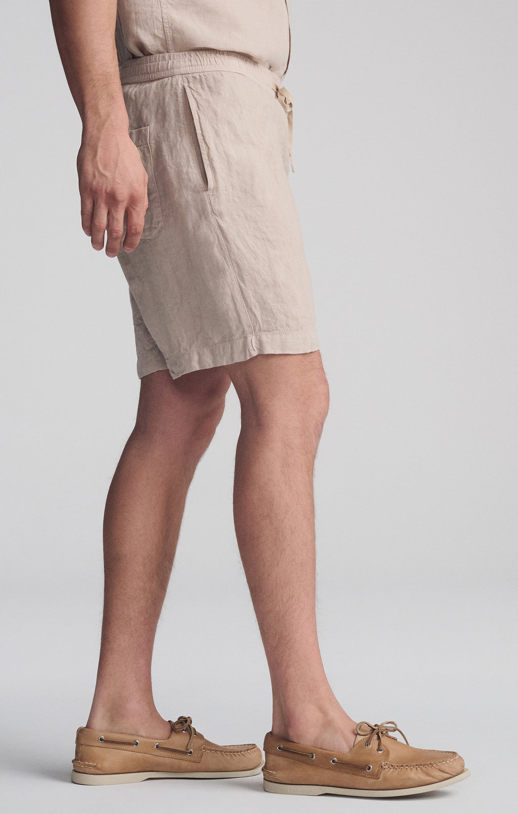 LINEN POCKET SHORTS IN SAND - Mavi Jeans