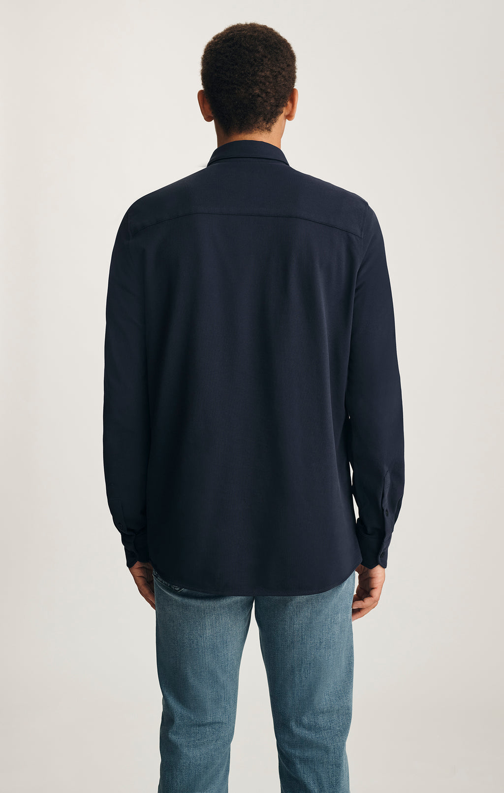 LONG SLEEVE BUTTON-UP SHIRT IN BARITONE BLUE