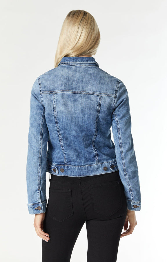 Mavi Women's Samantha Jean Jacket in Bleach Random Nolita