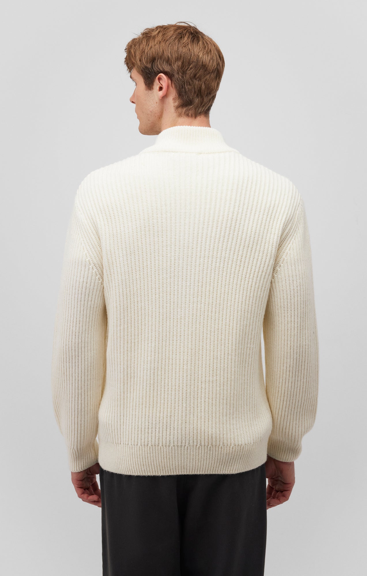 ZIP-UP CARDIGAN IN ALMOND MILK - Mavi Jeans