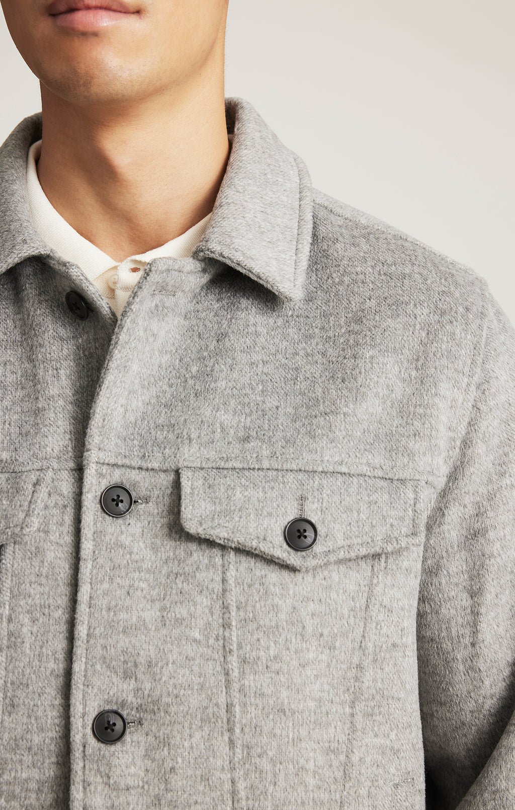 DOUBLE POCKET JACKET IN GREY MELANGE - Mavi Jeans