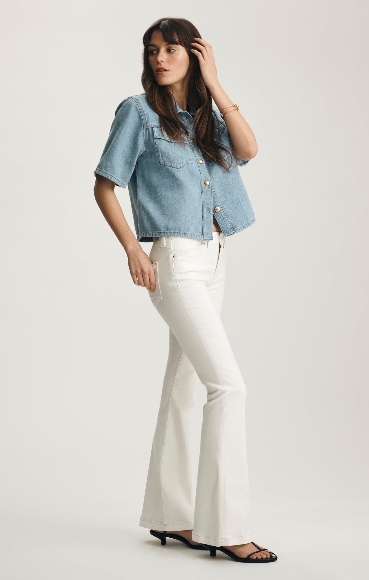 SYDNEY FLARE IN OFF WHITE GOLD PREMIUM - Mavi Jeans