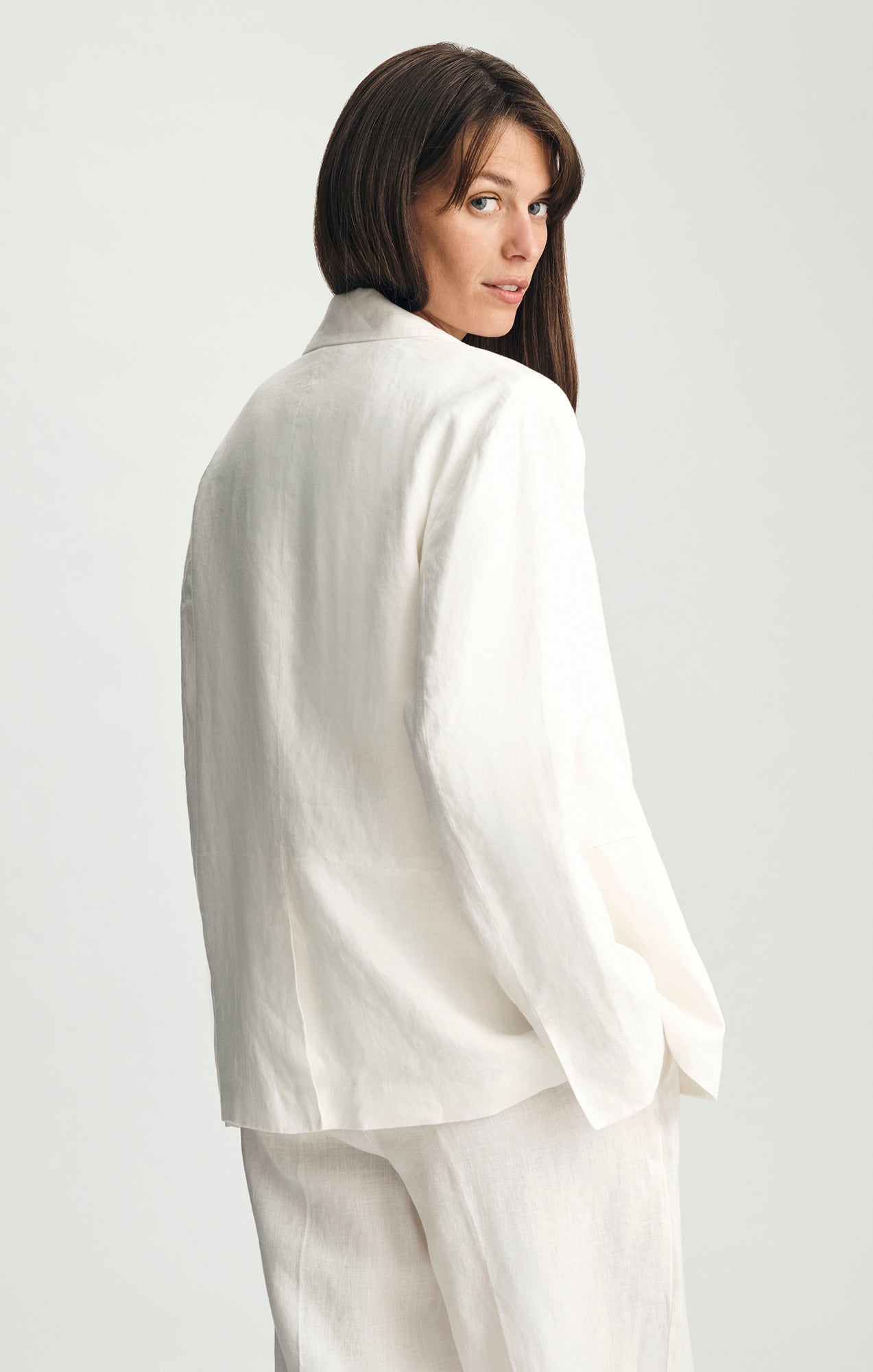 Mavi Women's Linen Blazer In Antique White – Mavi Jeans