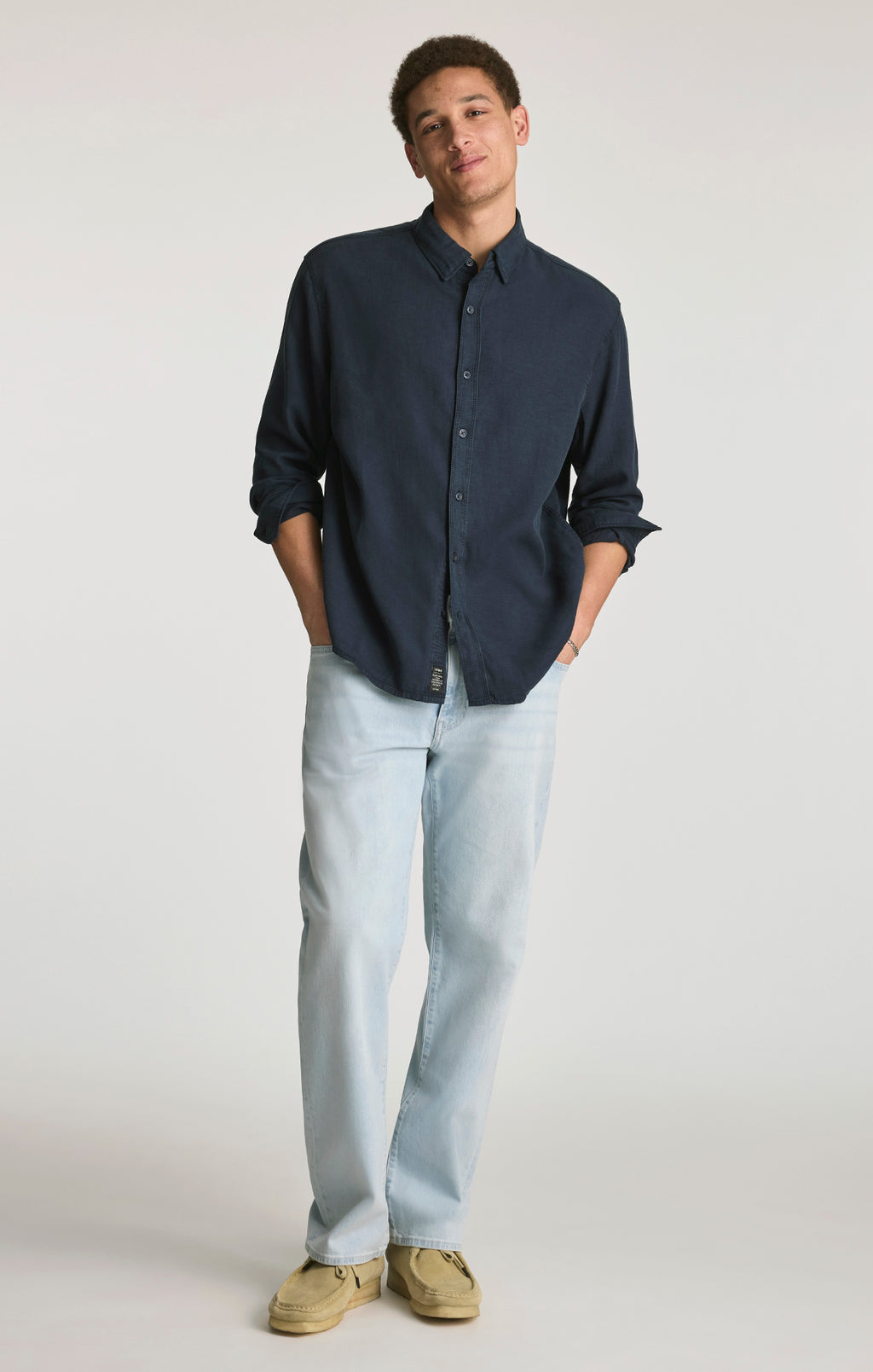 MARLON MODERN STRAIGHT LEG IN BLEACHED OCEAN BLUE - Mavi Jeans