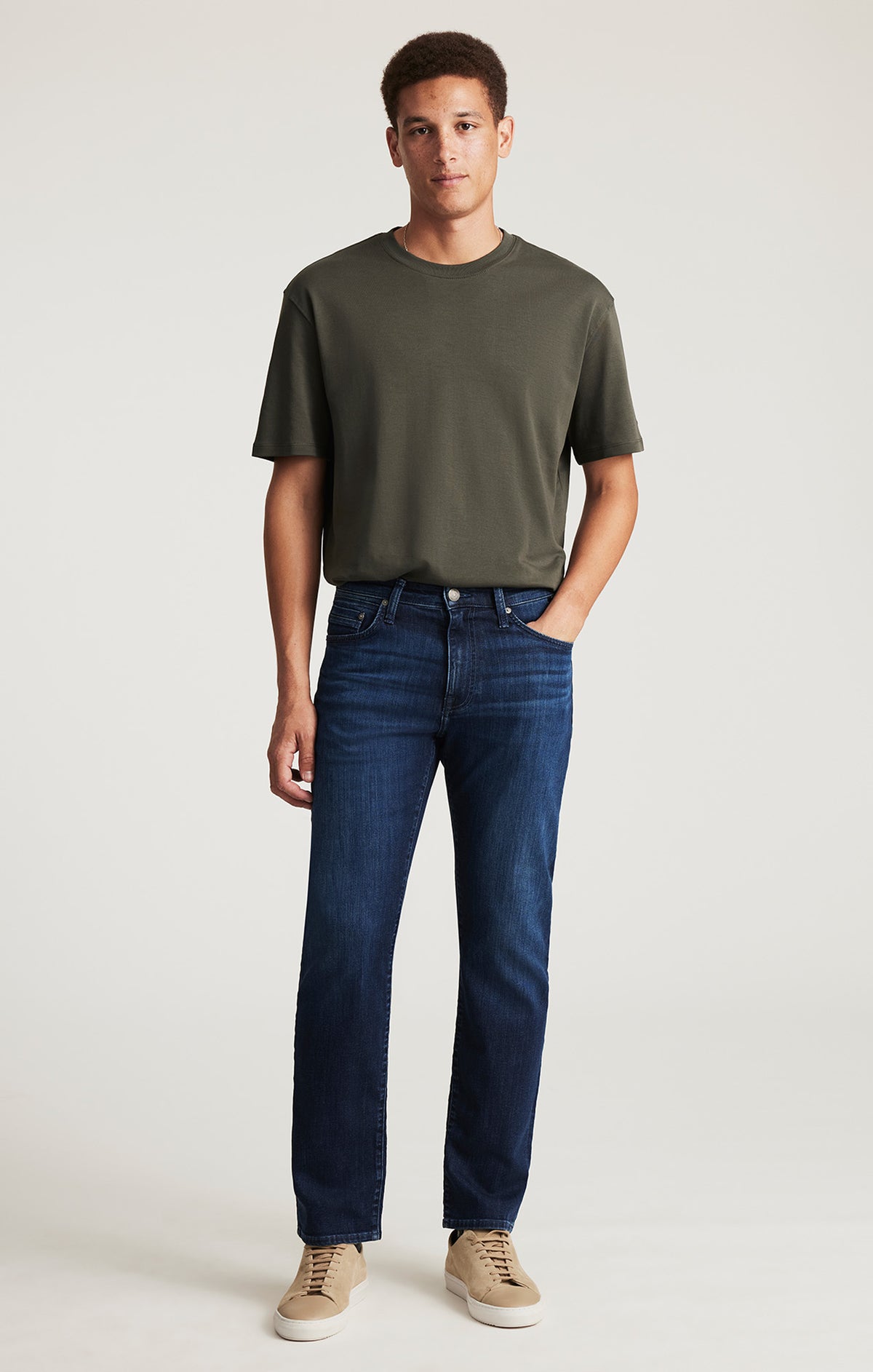 ZACH STRAIGHT LEG IN DARK BRUSHED WILLIAMSBURG - Mavi Jeans