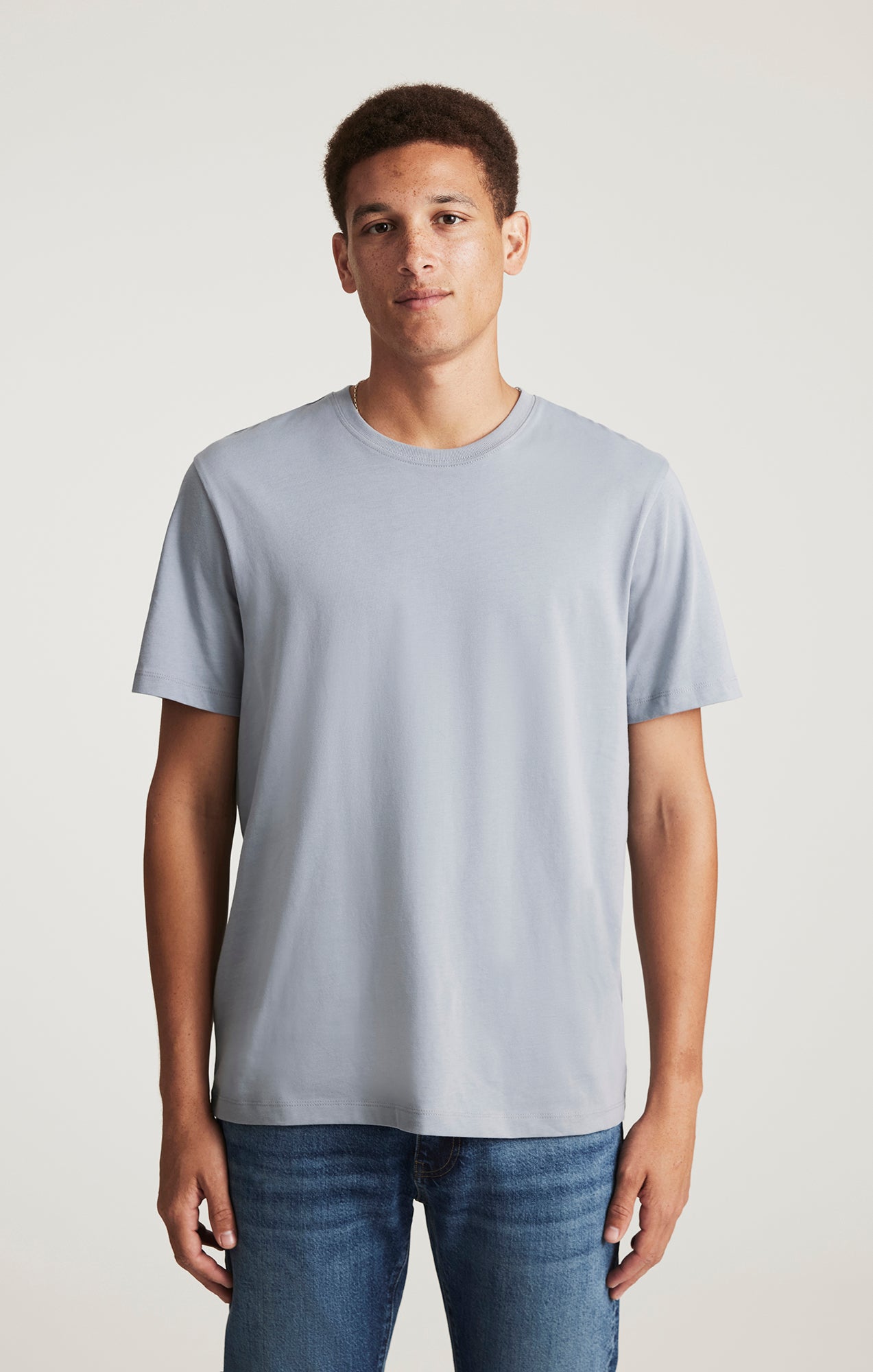 SHORT SLEEVE CREW NECK T-SHIRT IN TRADEWINDS - Mavi Jeans