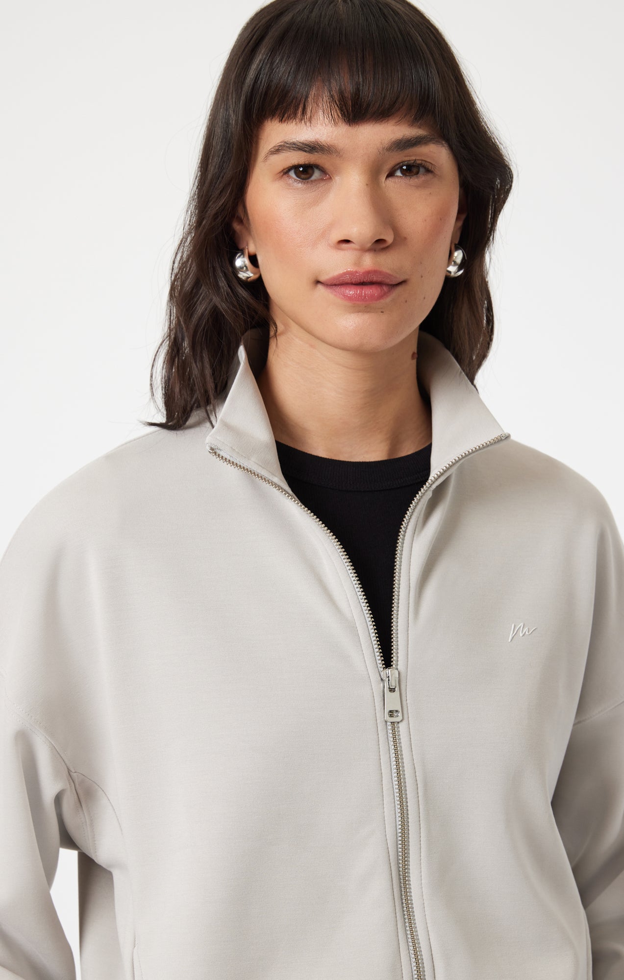 FULL ZIP JACKET IN GRAY VIOLET - Mavi Jeans