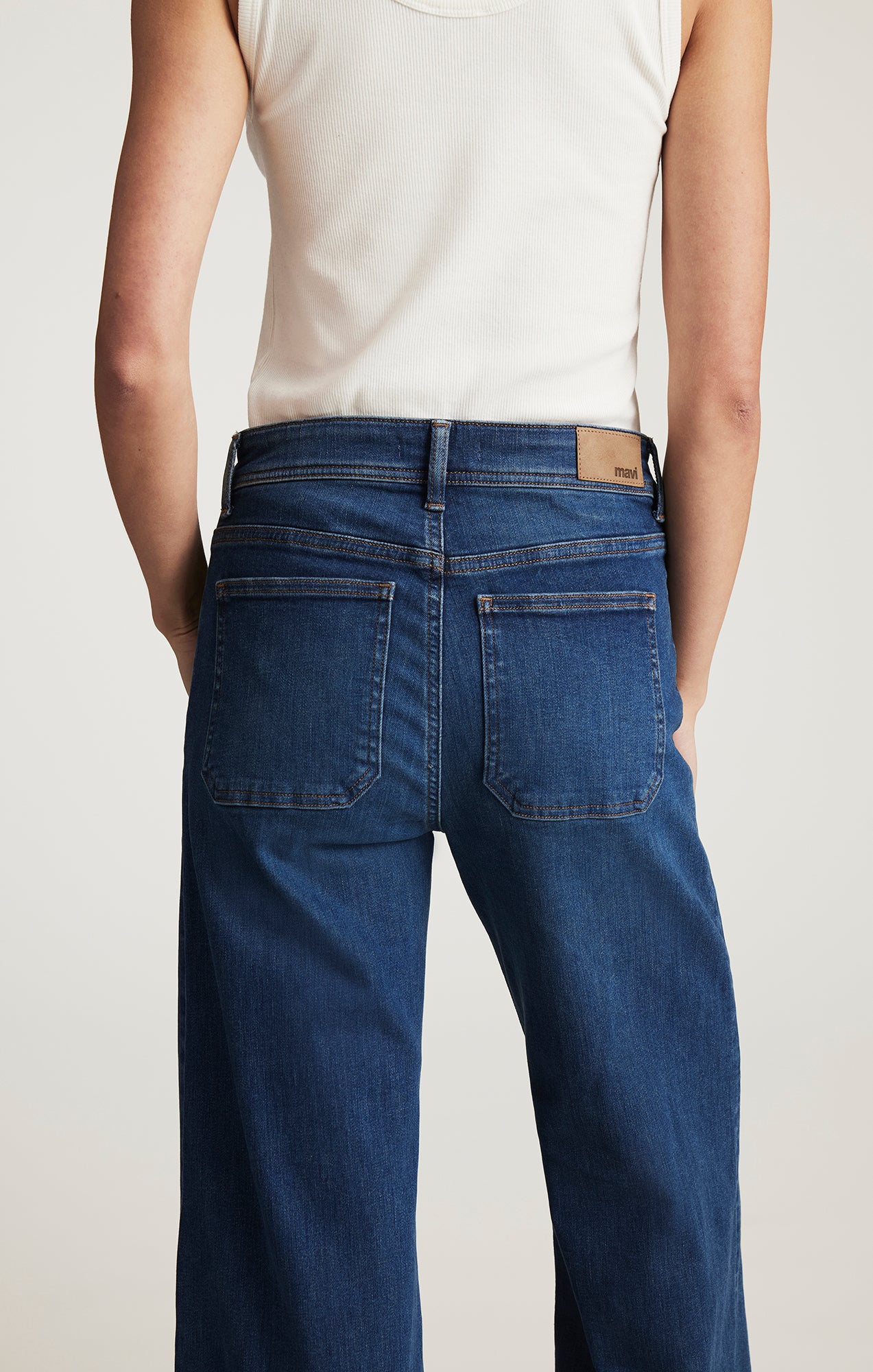 PALOMA MARINE WIDE LEG IN MID SHADED FLEX BLUE - Mavi Jeans