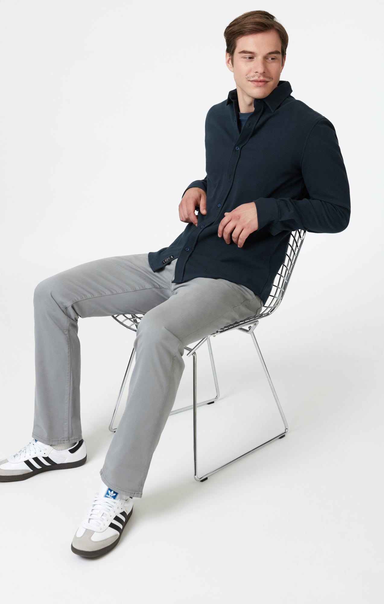 Mavi Men's Zach Straight Leg In Ultimate Grey Casual Twill – Mavi