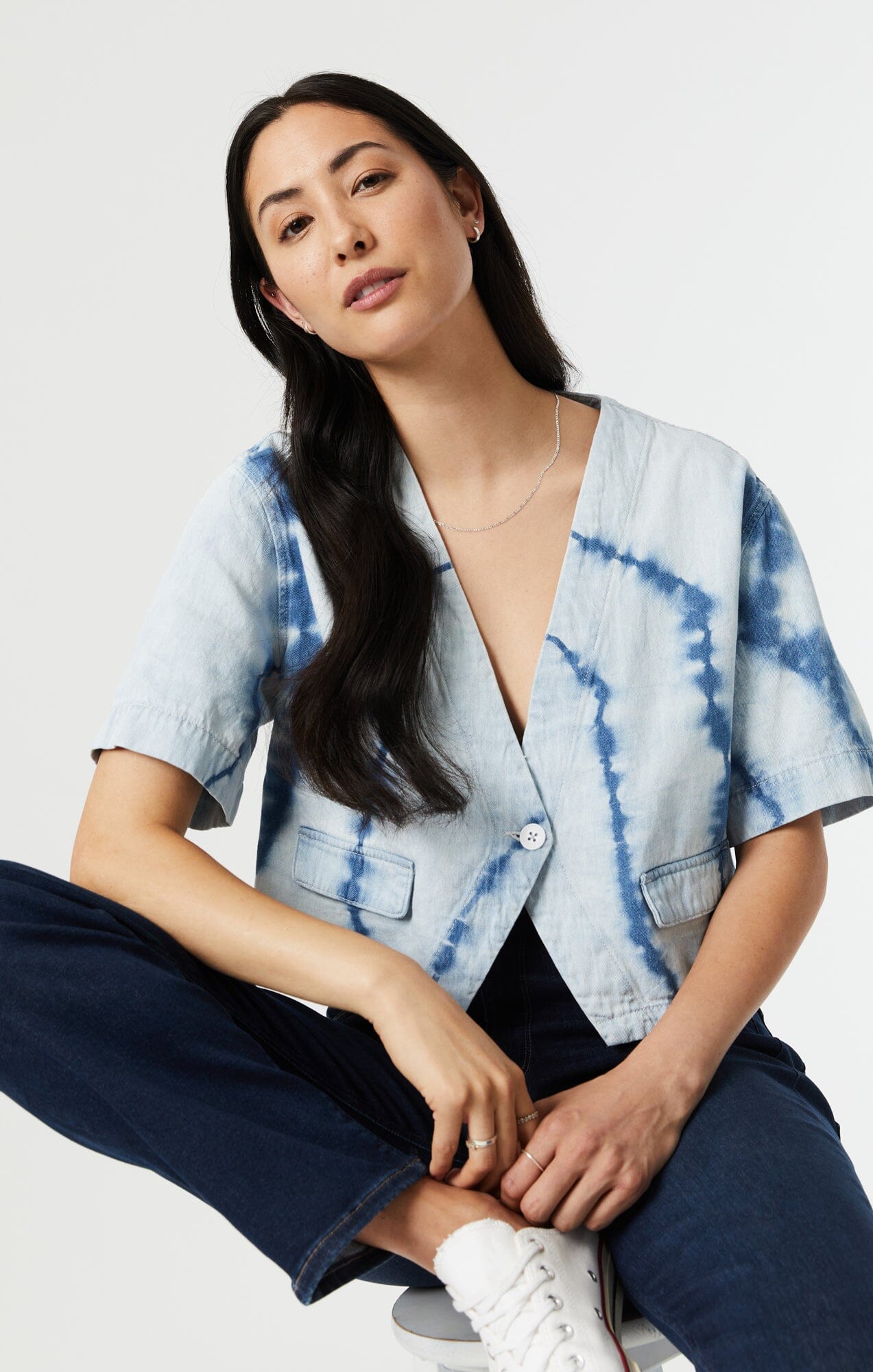 TIE DYE SHIRT IN INDIGO - Mavi Jeans