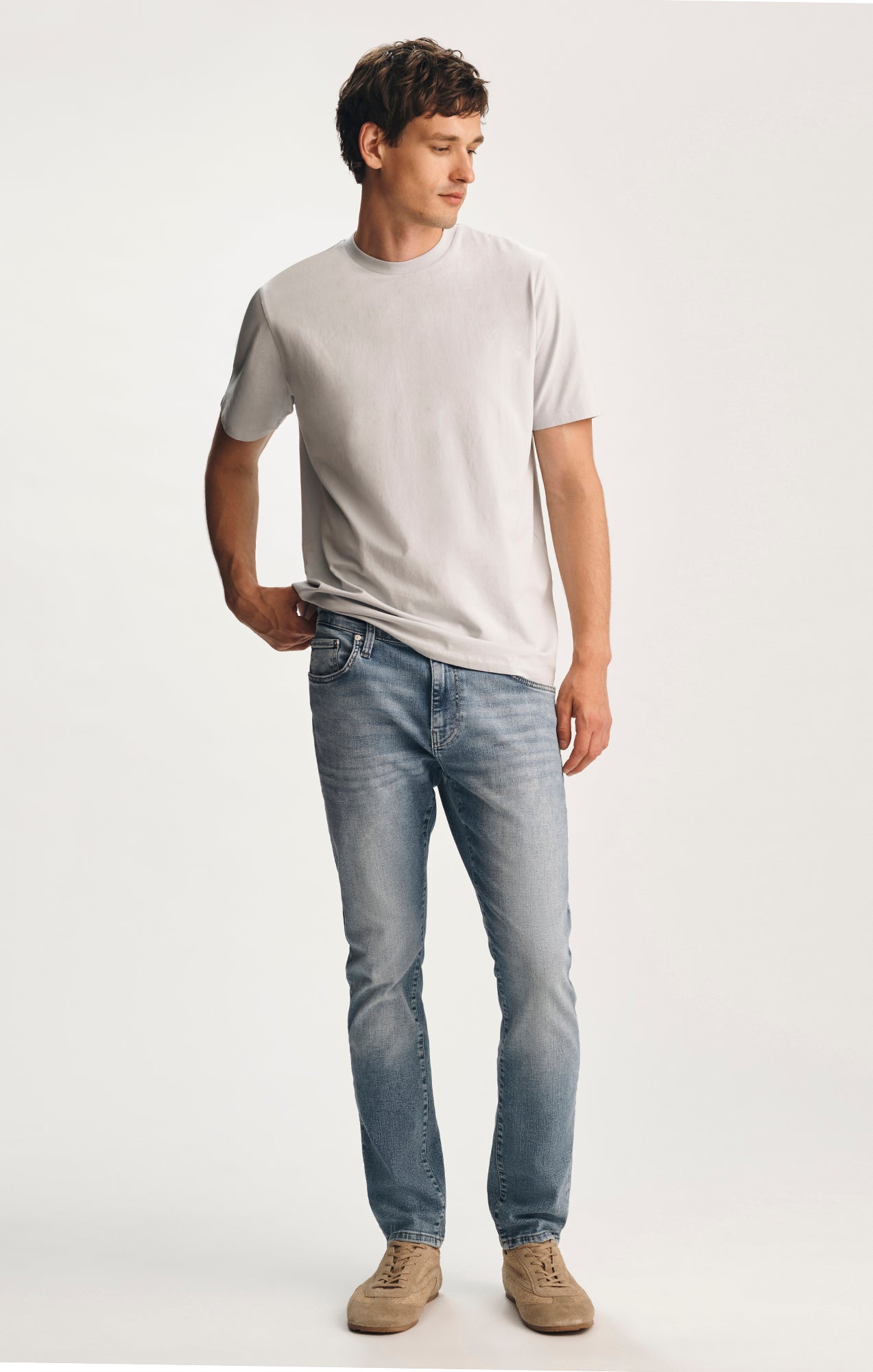 JAKE SLIM LEG IN MID BRUSHED CLASSIC VINTAGE - Mavi Jeans