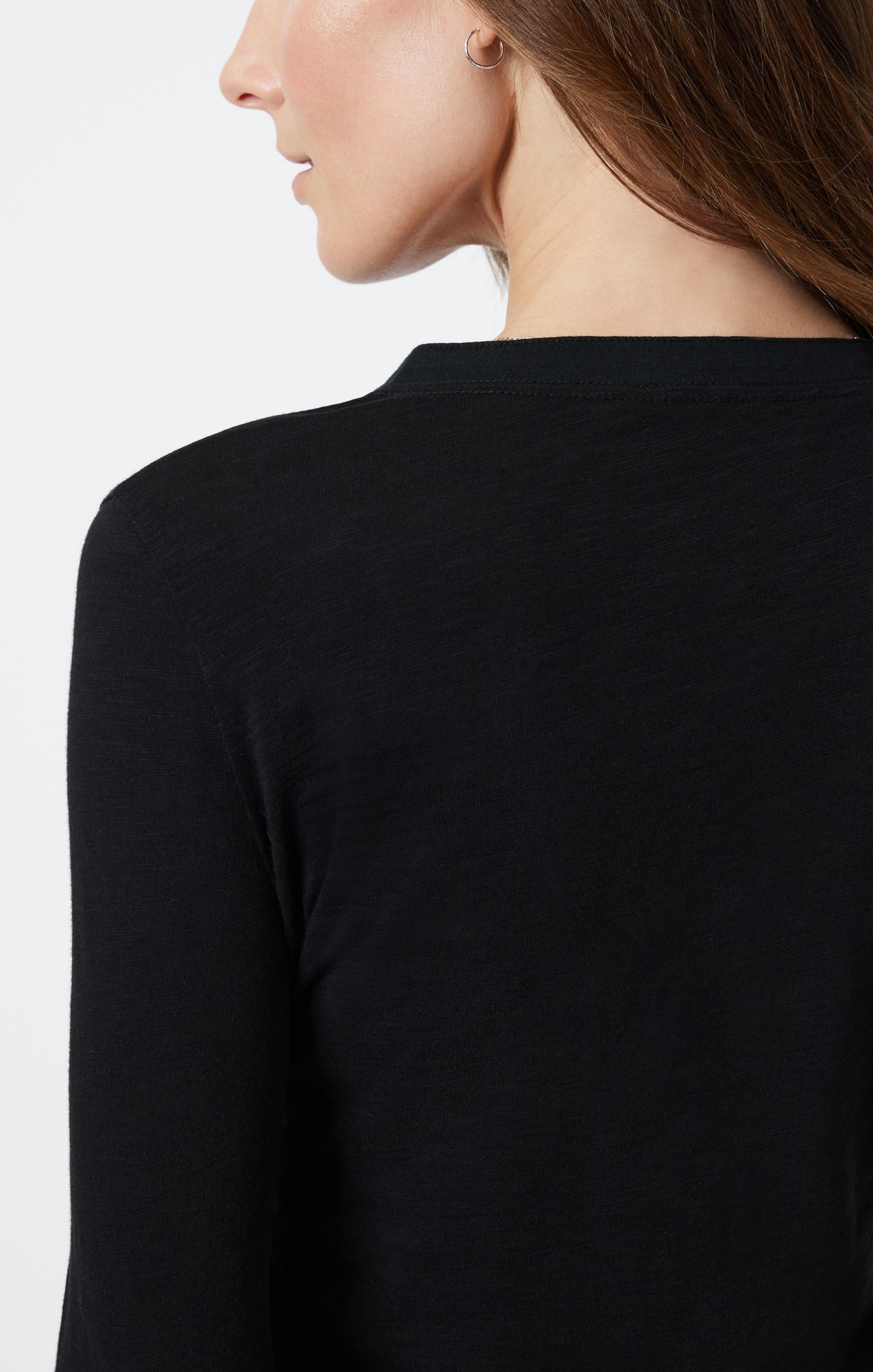 HENLEY T-SHIRT IN BLACK - Mavi Jeans