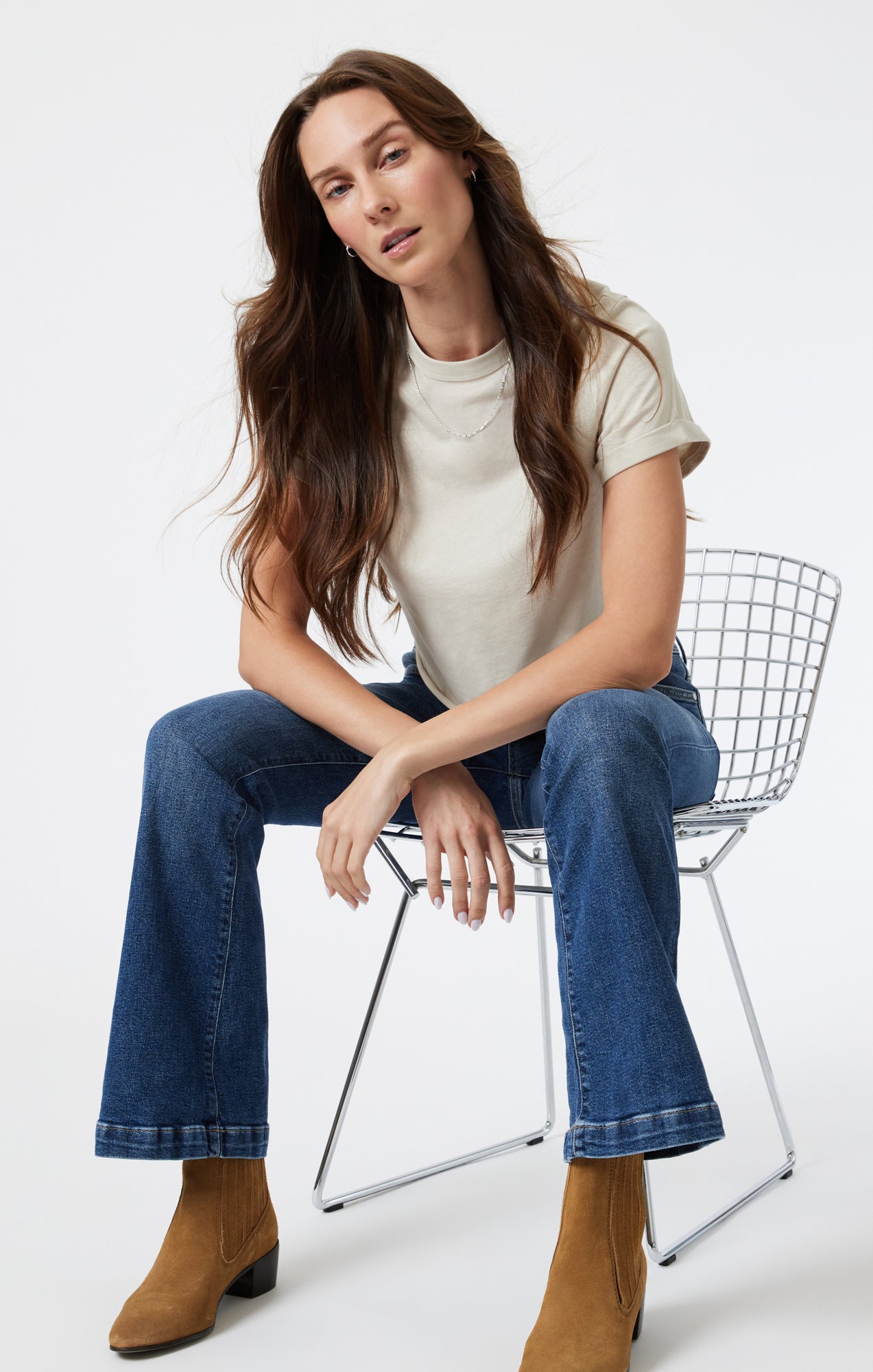 Mavi Women's Cropped T-Shirt In Moonstruck – Mavi Jeans