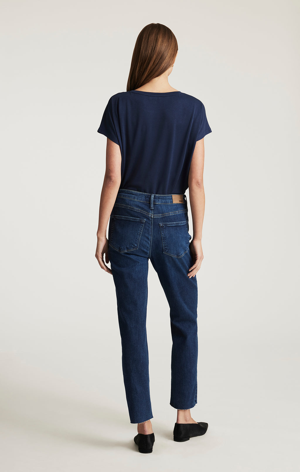 NEW YORK STRAIGHT LEG IN DARK BRUSHED FLEX BLUE - Mavi Jeans