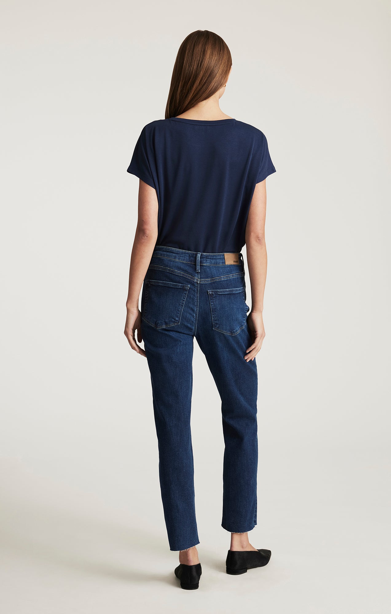 NEW YORK STRAIGHT LEG IN DARK BRUSHED FLEX BLUE - Mavi Jeans