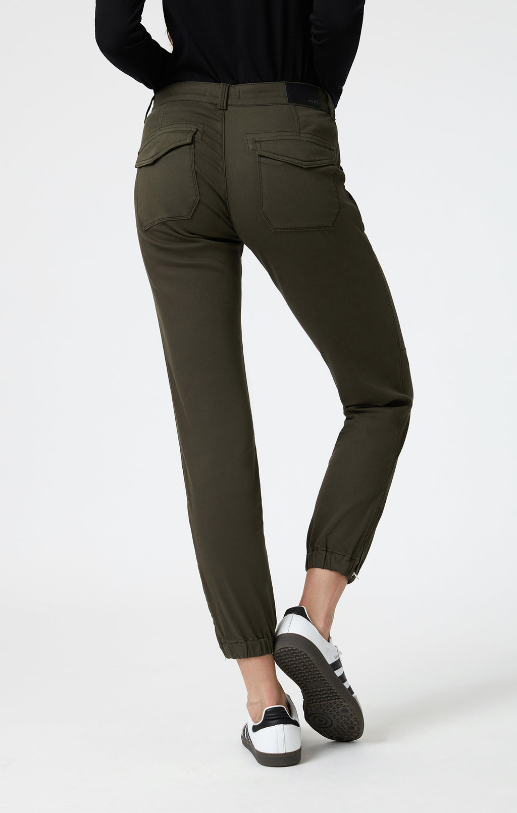 IVY SLIM CARGO IN DARK GREEN LUXE TWILL - Mavi Jeans