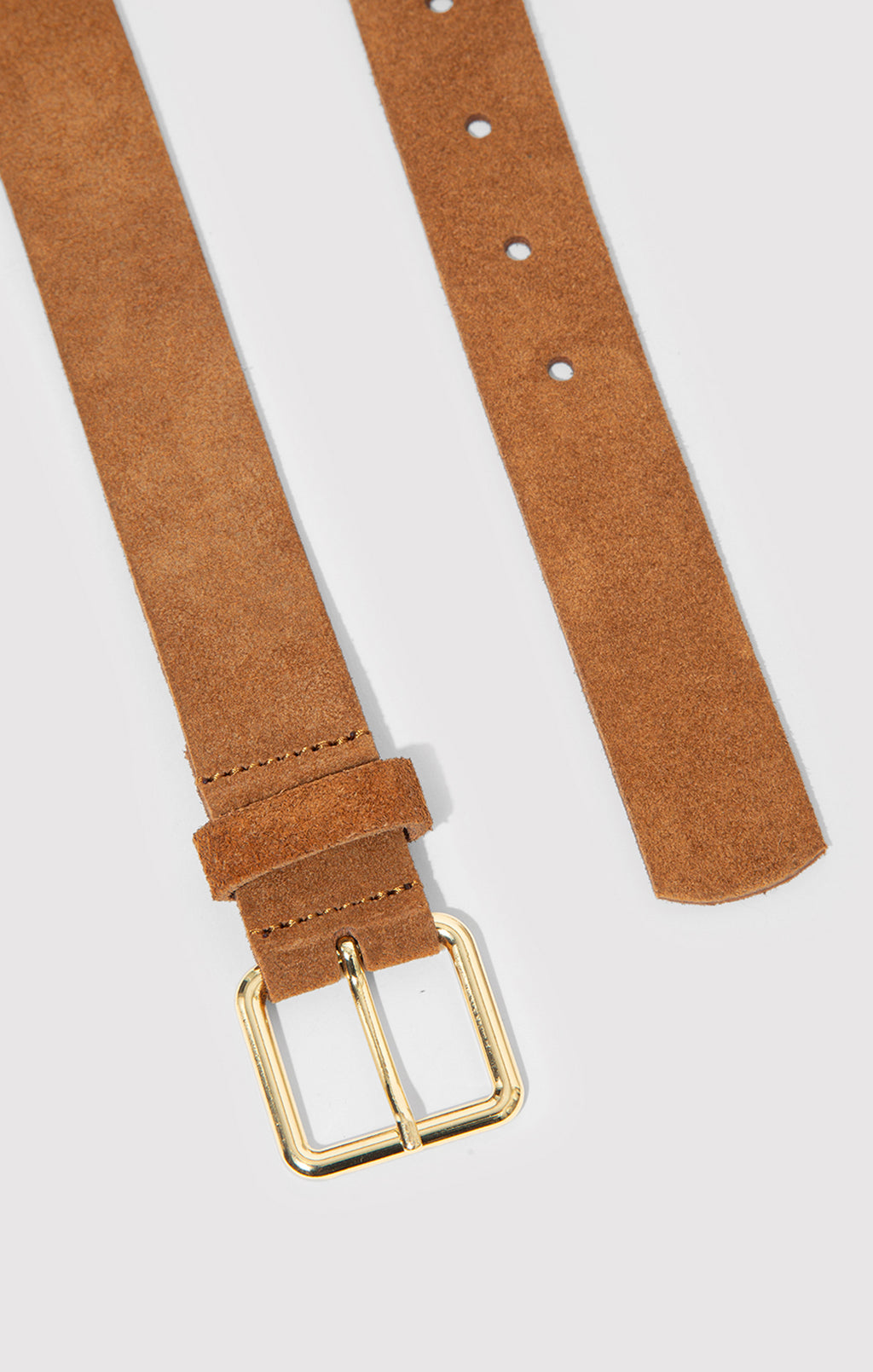 SUEDE SQUARE BUCKLE BELT IN SIERRA - Mavi Jeans