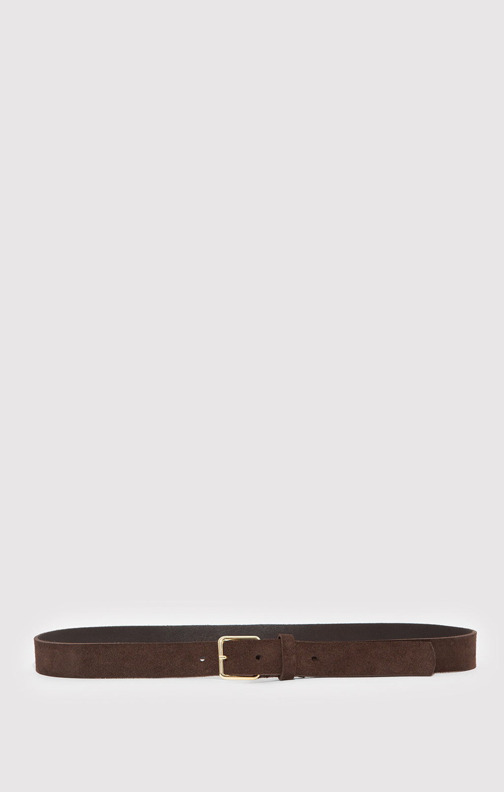 SUEDE SQUARE BUCKLE BELT IN CHICORY COFFEE - Mavi Jeans