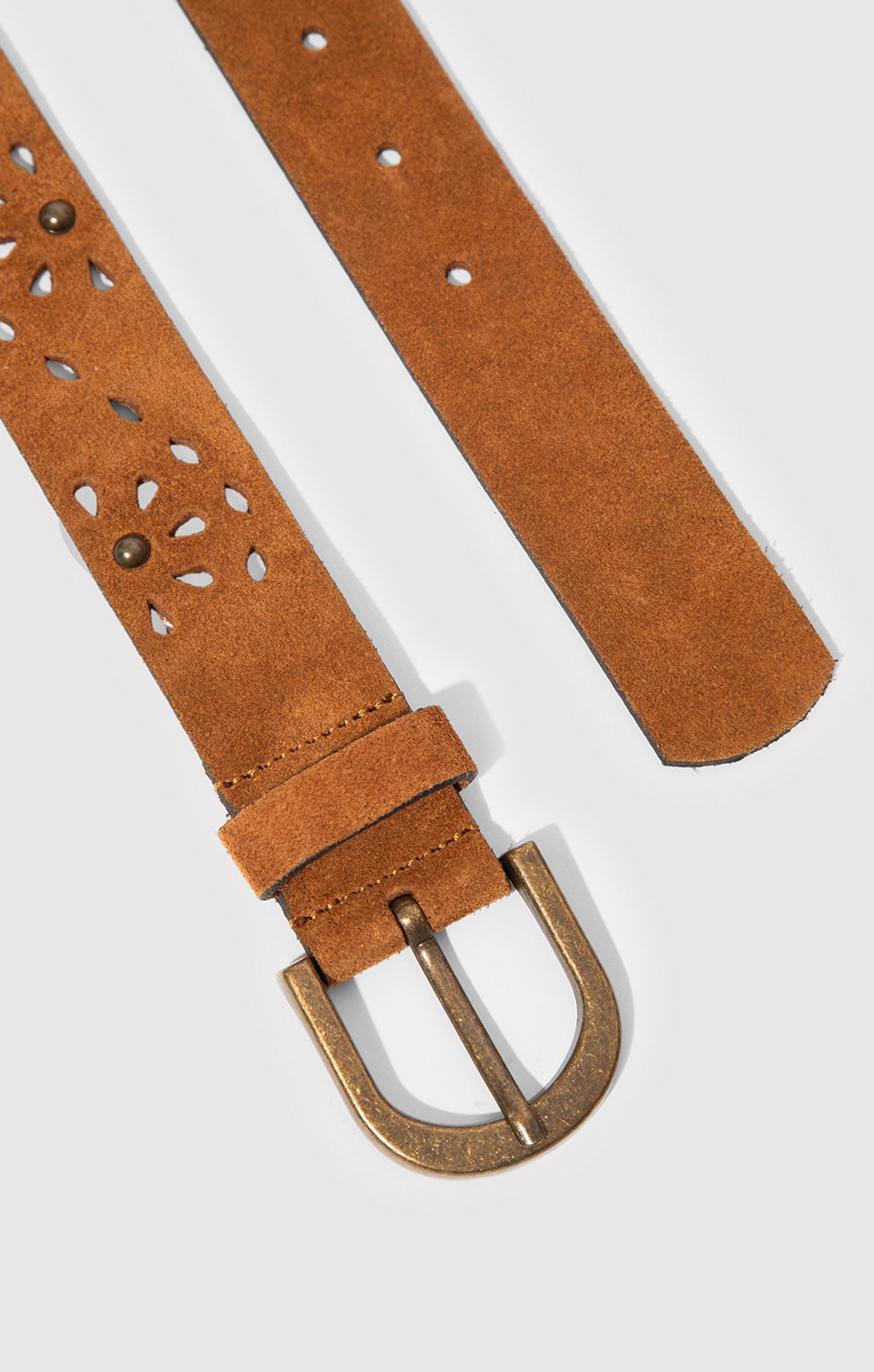 FLORAL CUTOUT BELT IN BROWN - Mavi Jeans