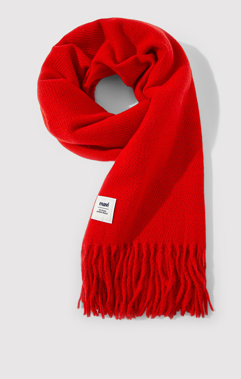 FRINGE SCARF IN RED - Mavi Jeans