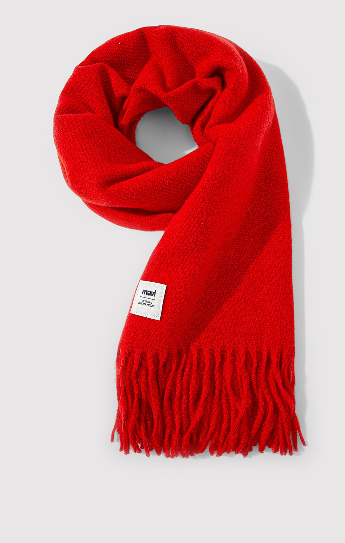 FRINGE SCARF IN RED - Mavi Jeans