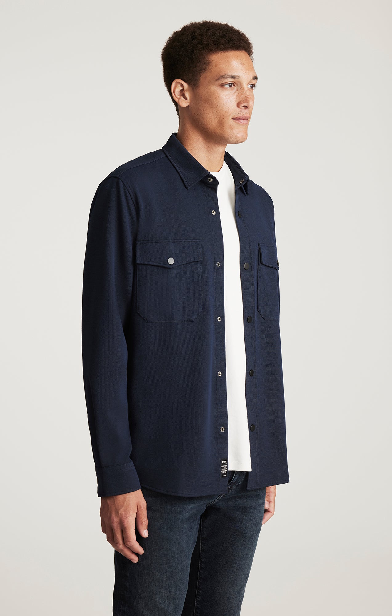 Mavi Men's Double Pocket Button-Up Shirt In Baritone Blue – Mavi Jeans